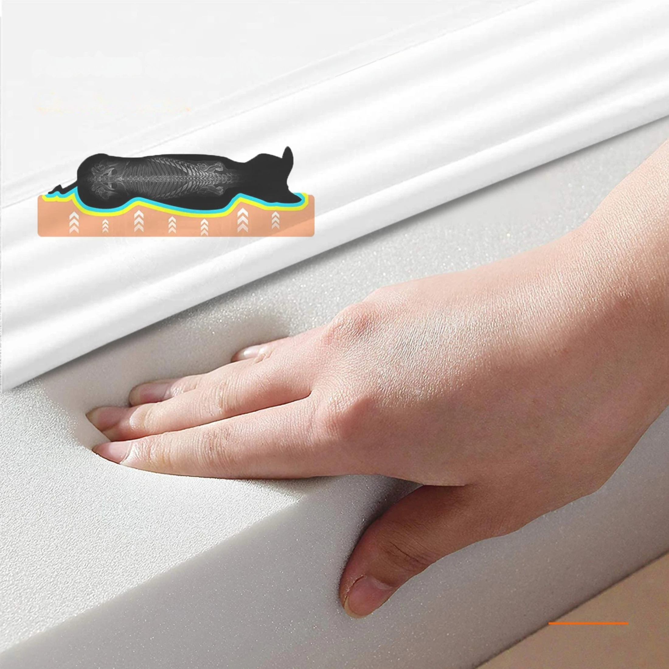 Orthopaedic L-Shaped Bolster Bed